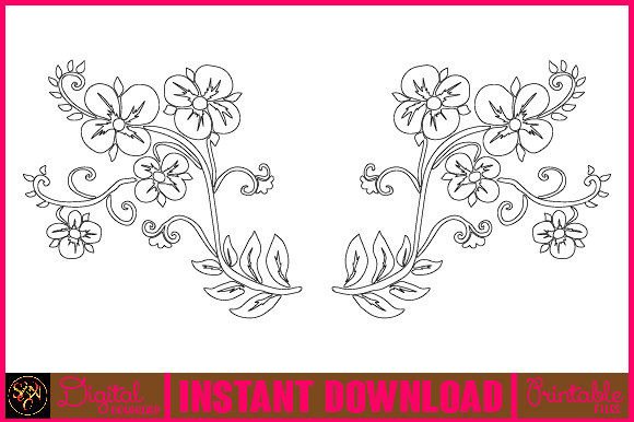 Download Floral Line Art Flower SVG Elements-28 - Flower Collection