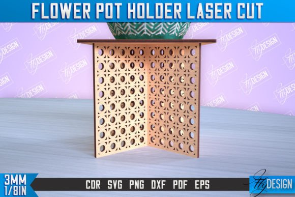 Download Flower Pot Holder Laser Cut | Home Decor - Flower Collection