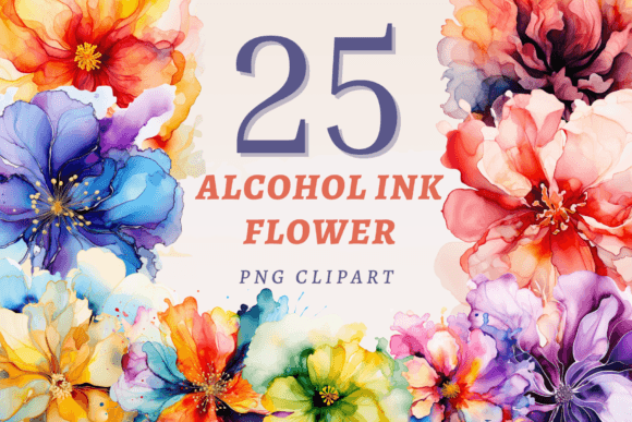 Download Alcohol Ink Flower PNG Bundle - Flower Collection