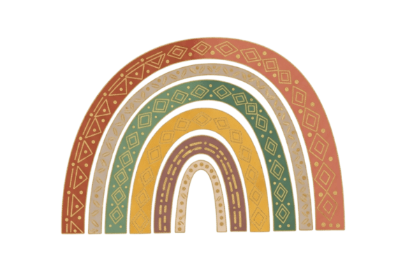 Download Boho Patterned Rainbow Earthy Colors - Rainbow Collection