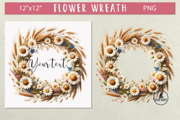 Download Daisy Flower Wreath | Wedding Frame - Flower Collection