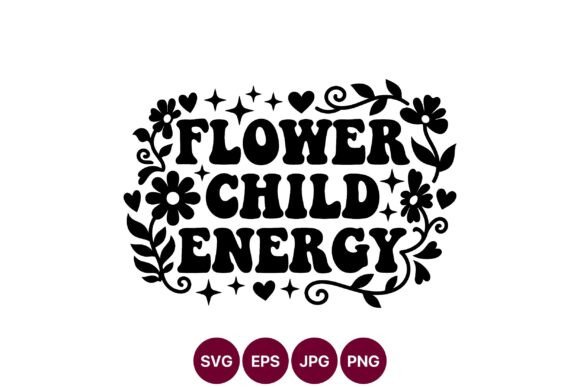Download Flower Child Energy Black White - Flower Collection