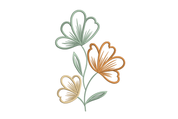 Download Minimal Linework Wildflower Trio - Flower Collection