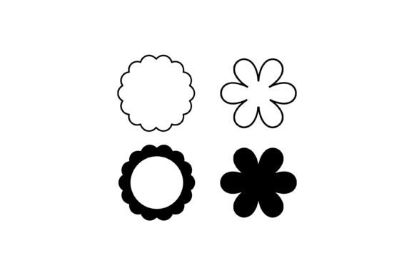 Download Scalloped Flower Shape Icon Set - Flower Collection