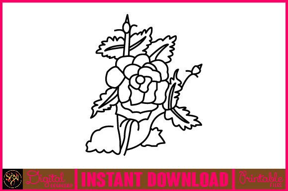Download Floral Line Art Flower SVG Elements 80 - Flower Collection