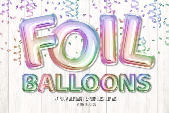 Download Rainbow Foil Balloon Alphabet Clipart - Rainbow Collection