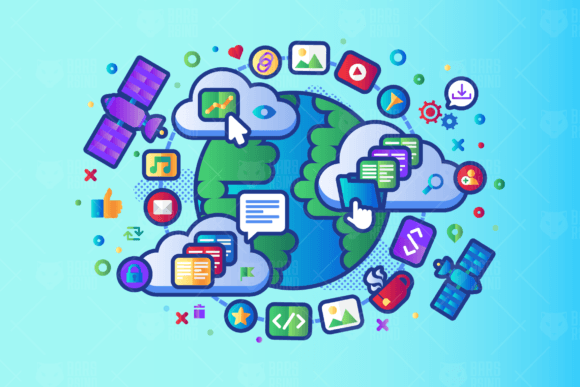 Download Global Data Network Concept Illustration - Premium Resources