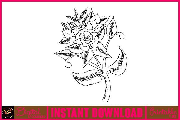 Download Floral Line Art Flower SVG Elements 105 - Flower Collection