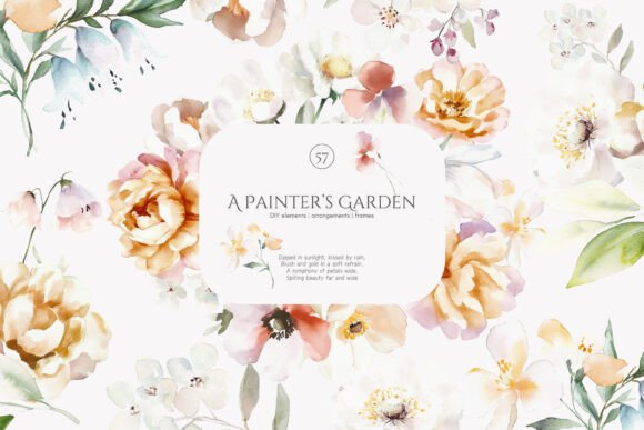 Download Watercolor Modern Flowers Clipart Set - Flower Collection